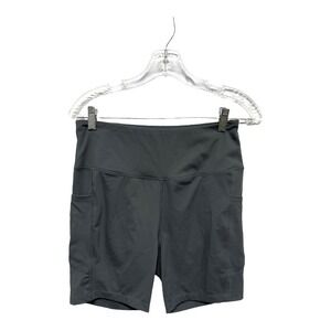 Baeleaf Gray Biker Shorts Women's Pockets Size Large Active Running Gym Biking